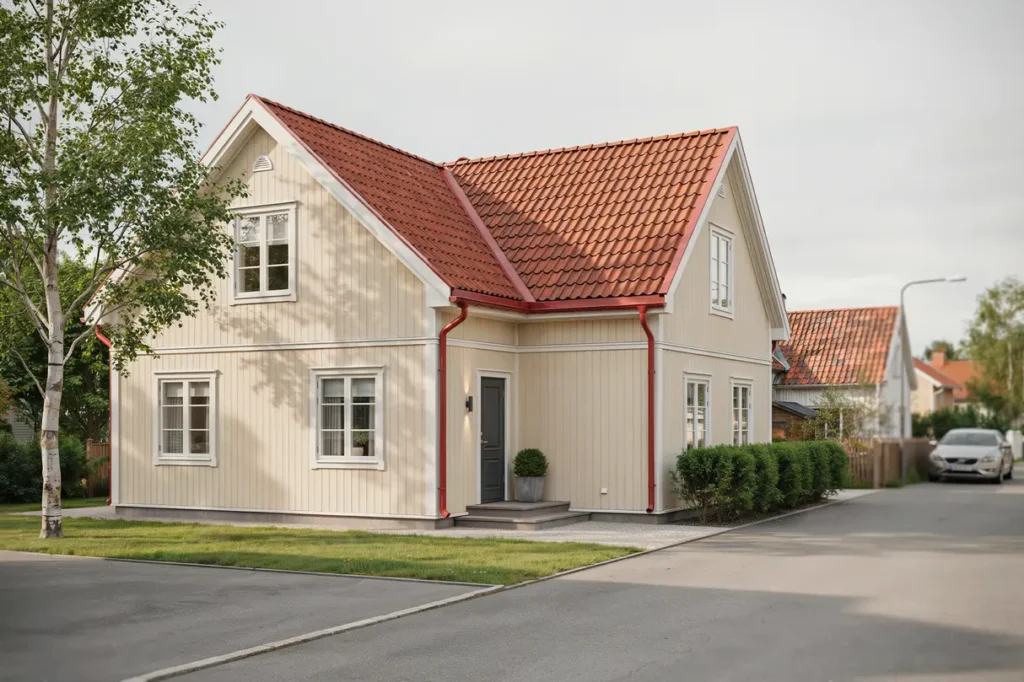 takrenovering med nya takpannor p villa i raml sa